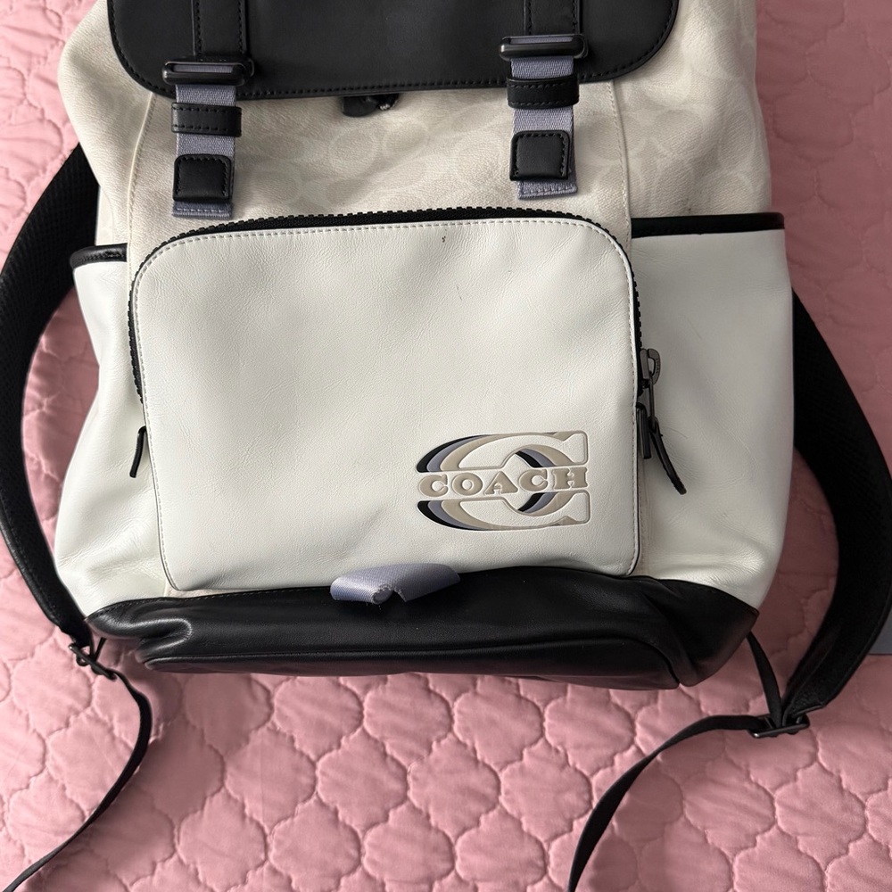 Coach Track Backpack - ColorBlock with Signature Canvas